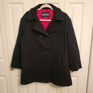 Lands' End Women's Black Peacoat